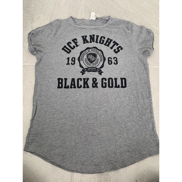 Womens Gray UCF University Of Central Florida Black Knights T Shirt Size S - Picture 1 of 4
